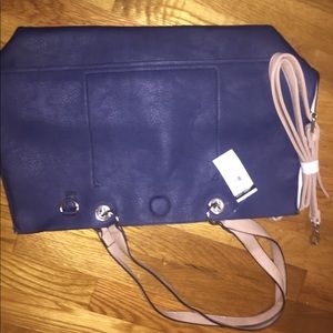 Wilson Leather reversible navy/white tote! - NWT